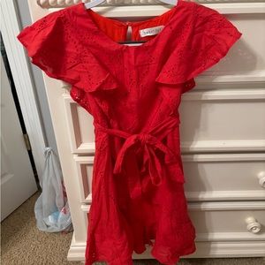 Red cotton dress